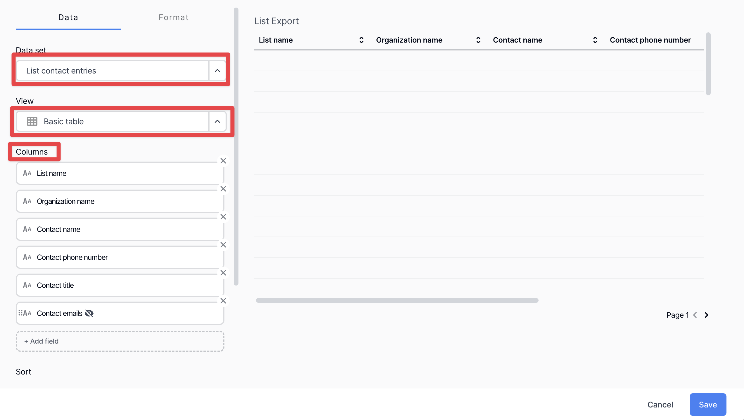 list-export