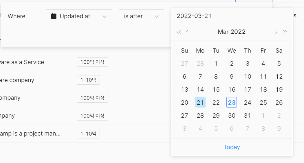 Filter data