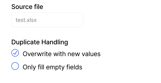 Duplicate handling
